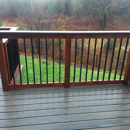 richmond hill backyard full deck stairs 10