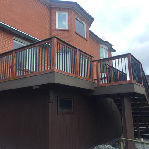 richmond hill backyard full deck stairs 2